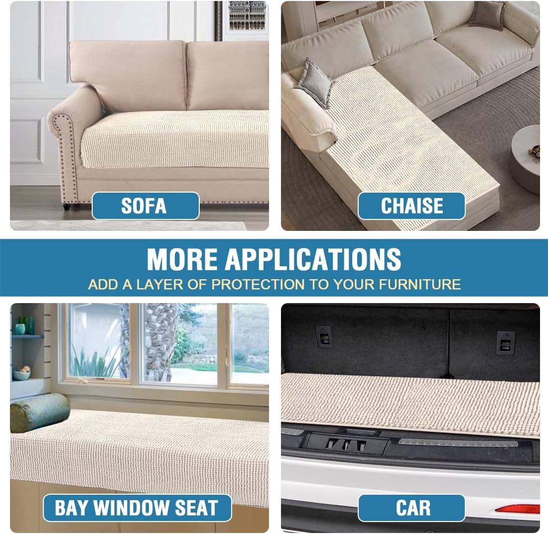 H.VERSAILTEX Thick Chenille Sofa Cover for Dogs & Pets – Soft, Anti-Slip Design