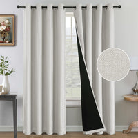 H.VERSAILTEX Farmhouse Boho Curtains for Living Room 90% Blackout Energy Efficient Grommet 2 Panels