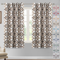 H.VERSAILTEX Blackout Curtains for Bedroom Printed Design 96 Inch Thermal Insulated 2 Panels