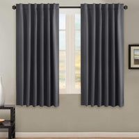 2pcs H.VERSAILTEX Blackout Curtains Thermal Insulated Window Treatment Panels Room Darkening Blackout Drapes for Living Room Back Tab/Rod Pocket Bedroom Draperies