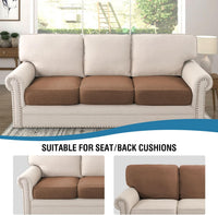 H.VERSAILTEX Waterproof Sofa Seat Cushion Covers Sofa Covers, Made of Looped Fleece Fabric Durable Sturdy (3 Pack)