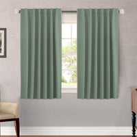 2pcs H.VERSAILTEX Blackout Curtains Thermal Insulated Window Treatment Panels Room Darkening Blackout Drapes for Living Room Back Tab/Rod Pocket Bedroom Draperies