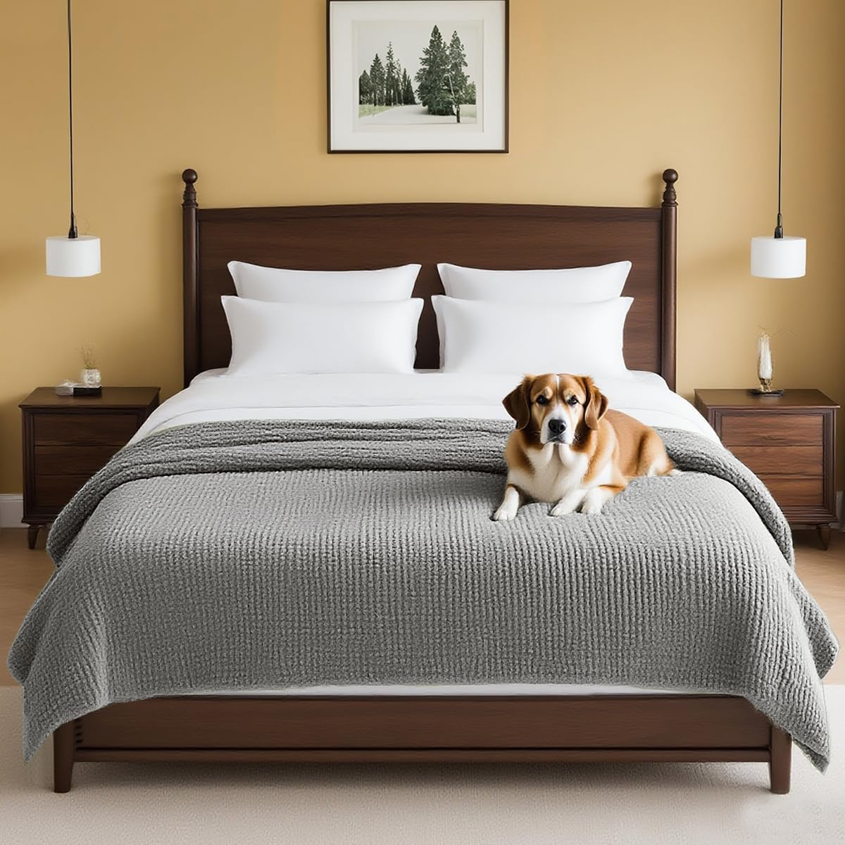 H.VERSAILTEX Thick Chenille Sofa Cover for Dogs & Pets – Soft, Anti-Slip Design