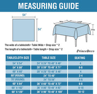 PrinceDeco Linen Textured Tablecloth Square Waterproof Solid Linen Woven Tablecloth Spill-Proof Linen Look Cover for Party Table Feature Extra Soft and Thick Fabric Wrinkle Free-Table linen