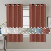 H.VERSAILTEX Elegant Natural Linen Blended Energy Efficient Light Filtering Linen Textured Curtains/Nickel Grommet Window Treatments Panels/Drapes