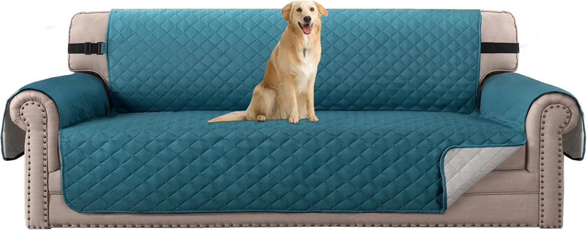 H.VERSAILTEX Sofa Protector for Dogs/Cats/Pets Sofa Slipcover Quilted Furniture Protector with Non Slip Elastic Strap Water Resistant Sofa Covers Couch Covers Seat Width: