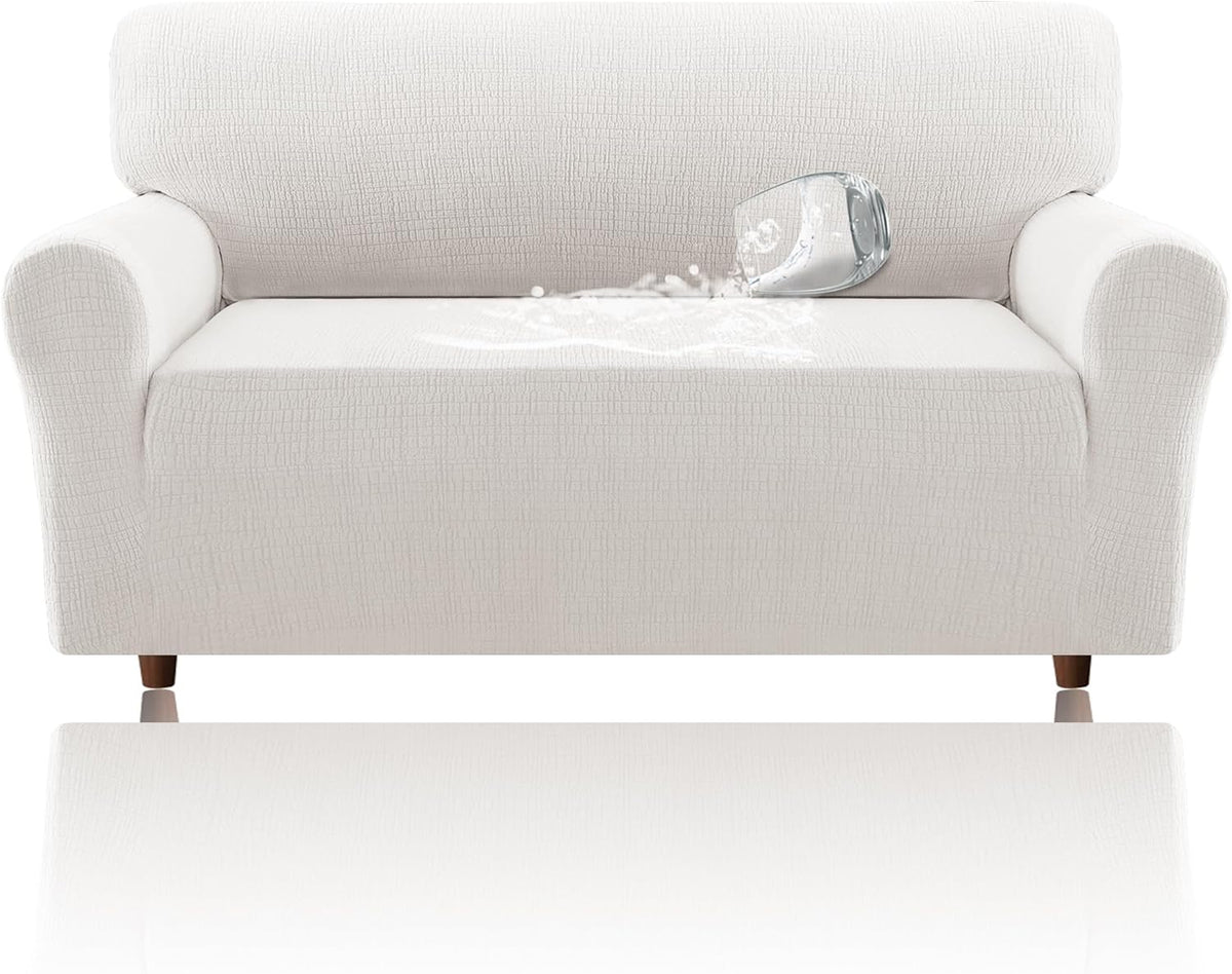 H.VERSAILTEX Jacquard Waterproof Sofa Slipcover – Stretch Couch Cover with Elastic Bottom