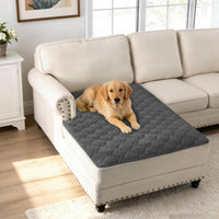 H.VERSAILTEX Chenille Couch Cover Fuzzy Sofa Cover Anti Slip Washable with Strap for Pets