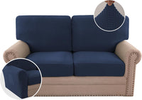 H.VERSAILTEX Multi-Pieces Chair Covers Stretch Couch Covers Form Fitted Seat and Back Cushions Covers