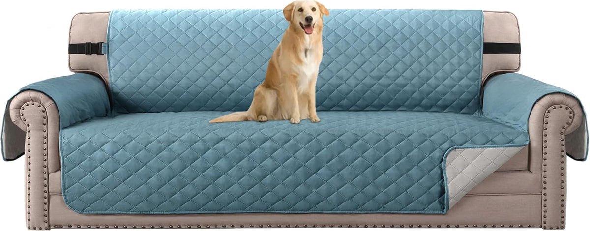 H.VERSAILTEX Sofa Protector for Dogs/Cats/Pets Sofa Slipcover Quilted Furniture Protector with Non Slip Elastic Strap Water Resistant Sofa Covers Couch Covers Seat Width: