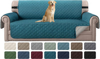 H.VERSAILTEX Sofa Protector for Dogs/Cats/Pets Sofa Slipcover Quilted Furniture Protector with Non Slip Elastic Strap Water Resistant Sofa Covers Couch Covers Seat Width: