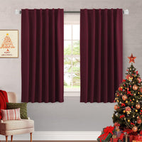 2pcs H.VERSAILTEX Blackout Curtains Thermal Insulated Window Treatment Panels Room Darkening Blackout Drapes for Living Room Back Tab/Rod Pocket Bedroom Draperies