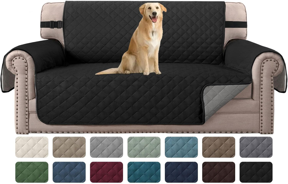 H.VERSAILTEX Sofa Protector for Dogs/Cats/Pets Sofa Slipcover Quilted Furniture Protector with Non Slip Elastic Strap Water Resistant Sofa Covers Couch Covers Seat Width: