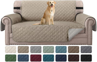 H.VERSAILTEX Sofa Protector for Dogs/Cats/Pets Sofa Slipcover Quilted Furniture Protector with Non Slip Elastic Strap Water Resistant Sofa Covers Couch Covers Seat Width: