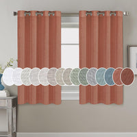 H.VERSAILTEX Elegant Natural Linen Blended Energy Efficient Light Filtering Linen Textured Curtains/Nickel Grommet Window Treatments Panels/Drapes