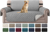 H.VERSAILTEX Sofa Protector for Dogs/Cats/Pets Sofa Slipcover Quilted Furniture Protector with Non Slip Elastic Strap Water Resistant Sofa Covers Couch Covers Seat Width: