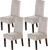 H.VERSAILTEX Velvet Dining Chair Covers Stretch Parson Chair Slipcovers, Set of 2