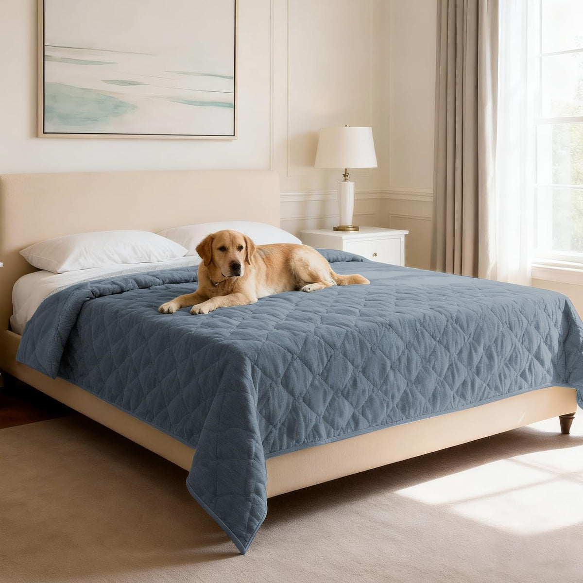 H.VERSAILTEX Chenille Couch Cover Fuzzy Sofa Cover Anti Slip Washable with Strap for Pets