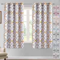 H.VERSAILTEX Blackout Curtains for Bedroom Printed Design 96 Inch Thermal Insulated 2 Panels