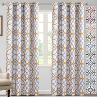 H.VERSAILTEX Blackout Curtains for Bedroom Printed Design 96 Inch Thermal Insulated 2 Panels