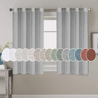 H.VERSAILTEX Elegant Natural Linen Blended Energy Efficient Light Filtering Linen Textured Curtains/Nickel Grommet Window Treatments Panels/Drapes
