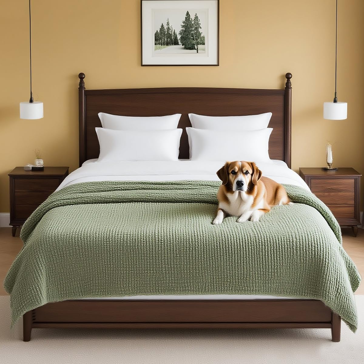 H.VERSAILTEX Thick Chenille Sofa Cover for Dogs & Pets – Soft, Anti-Slip Design