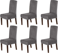 H.VERSAILTEX Velvet Dining Chair Covers Stretch Parson Chair Slipcovers, Set of 2