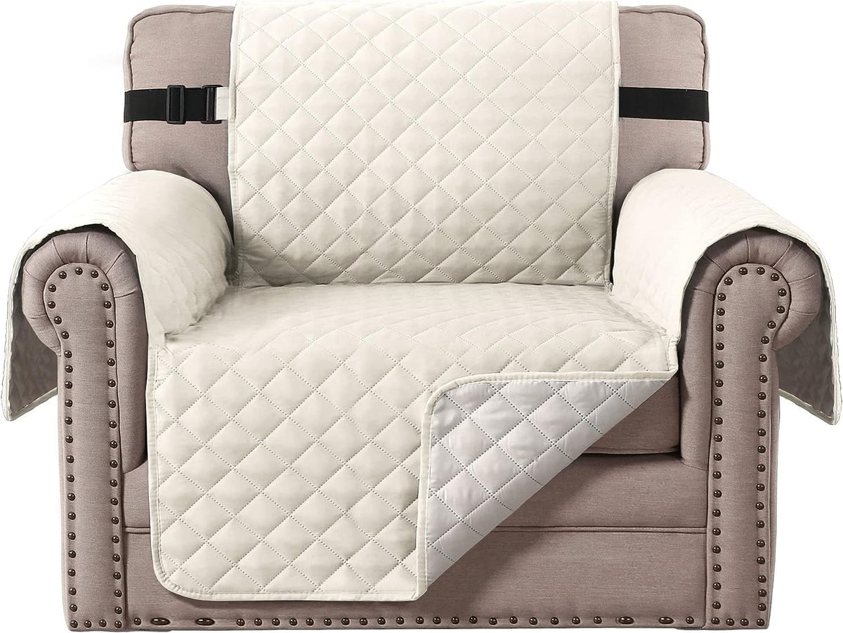 H.VERSAILTEX Sofa Protector for Dogs/Cats/Pets Sofa Slipcover Quilted Furniture Protector with Non Slip Elastic Strap Water Resistant Sofa Covers Couch Covers Seat Width: