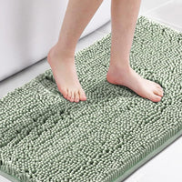 H.VERSAILTEX Bath Rug, Bath Mat Non Slip Bath Mats for Bathroom Floor, Bathroom Rug Extra Thick Chenille Rug Absorbent Soft Shaggy Washable Dry Fast Plush Rugs for Bathtubs