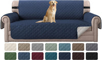 H.VERSAILTEX Sofa Protector for Dogs/Cats/Pets Sofa Slipcover Quilted Furniture Protector with Non Slip Elastic Strap Water Resistant Sofa Covers Couch Covers Seat Width: