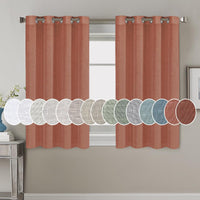 H.VERSAILTEX Elegant Natural Linen Blended Energy Efficient Light Filtering Linen Textured Curtains/Nickel Grommet Window Treatments Panels/Drapes
