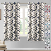 H.VERSAILTEX Blackout Curtains for Bedroom Printed Design 96 Inch Thermal Insulated 2 Panels