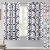 H.VERSAILTEX Blackout Curtains for Bedroom Printed Design 96 Inch Thermal Insulated 2 Panels