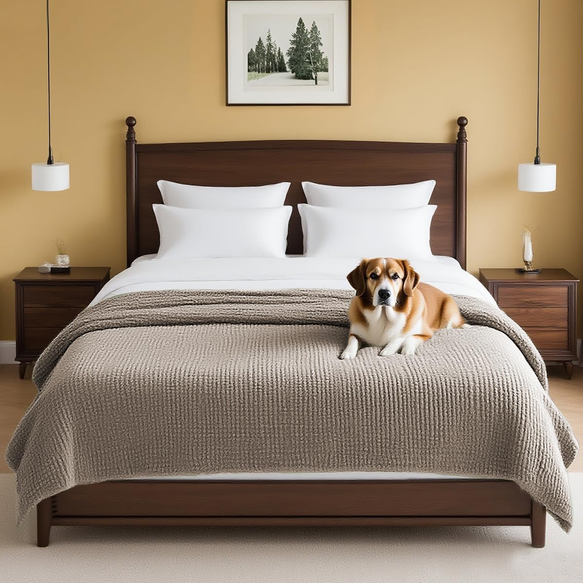 H.VERSAILTEX Thick Chenille Sofa Cover for Dogs & Pets – Soft, Anti-Slip Design