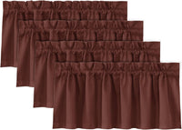 H.VERSAILTEX 100% Blackout Valances for Windows,Kitchen Window Valances Short Grey Window Valance Curtains for Living Room/Bedroom/Bathroom Privacy Decorative Rod Pocket,2 Pack, 52" x 18", Dove Gray