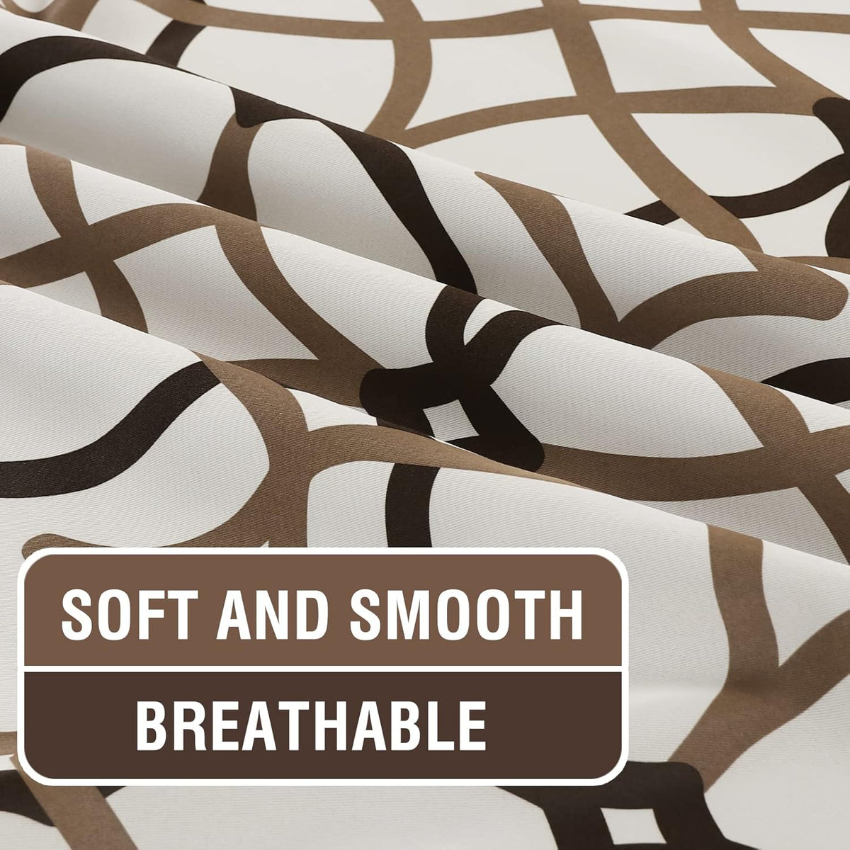 H.VERSAILTEX Blackout Curtains for Bedroom Printed Design 96 Inch Thermal Insulated 2 Panels