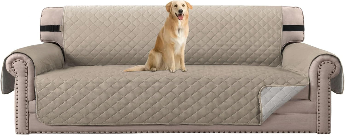 H.VERSAILTEX Sofa Protector for Dogs/Cats/Pets Sofa Slipcover Quilted Furniture Protector with Non Slip Elastic Strap Water Resistant Sofa Covers Couch Covers Seat Width: