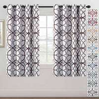 H.VERSAILTEX Blackout Curtains for Bedroom Printed Design 96 Inch Thermal Insulated 2 Panels