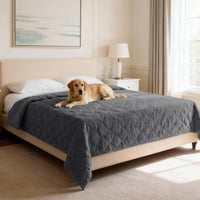 H.VERSAILTEX Chenille Couch Cover Fuzzy Sofa Cover Anti Slip Washable with Strap for Pets