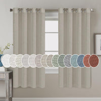 H.VERSAILTEX Elegant Natural Linen Blended Energy Efficient Light Filtering Linen Textured Curtains/Nickel Grommet Window Treatments Panels/Drapes