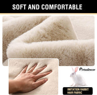 FantasDecor Area Rug Super Soft Faux Fur Rugs Carpets Furry Kids Room Nursery Rug Bedroom Living Room Carpet High Pile Throw Rug Shag Plush Rug for Dorm Room Teen Room Decor