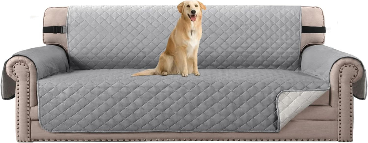 H.VERSAILTEX Sofa Protector for Dogs/Cats/Pets Sofa Slipcover Quilted Furniture Protector with Non Slip Elastic Strap Water Resistant Sofa Covers Couch Covers Seat Width: