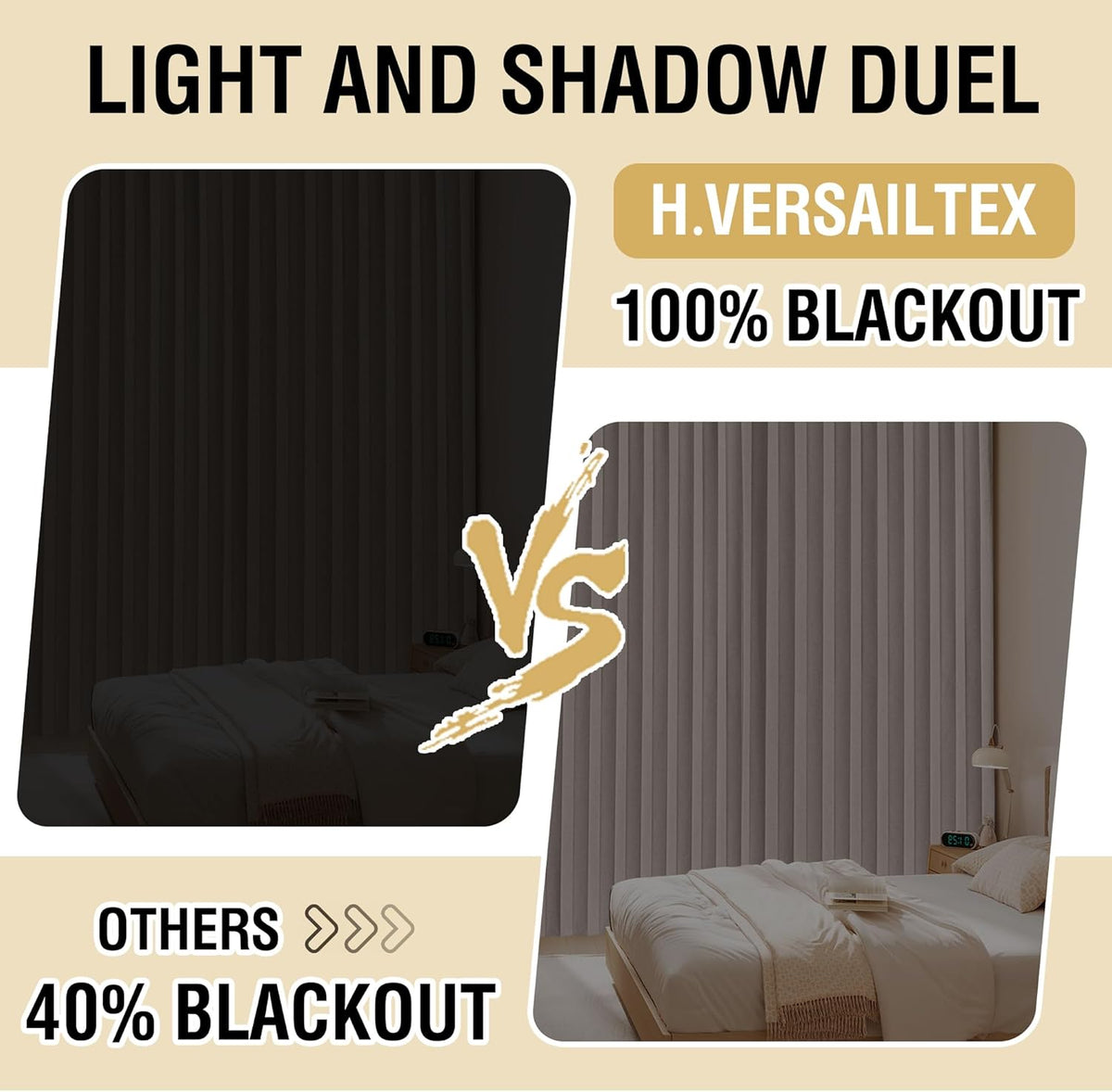 h.versailtx 100% Blackout Linen Door Curtain Accordion Folding Privacy Room Divider with Hooks product image