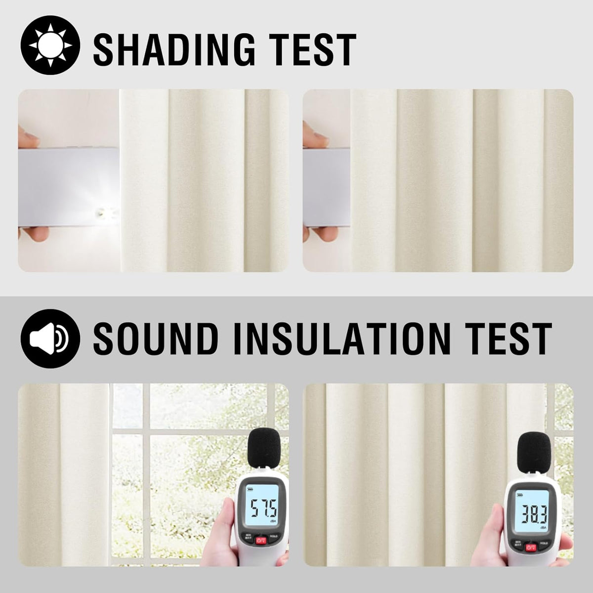 H.VERSAILTEX Elegant Full Coverage Linen 100% Blackout Drapes Heat Blocking Curtains Bedroom Curtain- Ideal for Undisturbed Sleep & Energy Efficiency, 52x84 Inch, Heather Pale Oak(Not Solid)