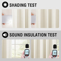 H.VERSAILTEX Elegant Full Coverage Linen 100% Blackout Drapes Heat Blocking Curtains Bedroom Curtain- Ideal for Undisturbed Sleep & Energy Efficiency, 52x84 Inch, Heather Pale Oak(Not Solid)