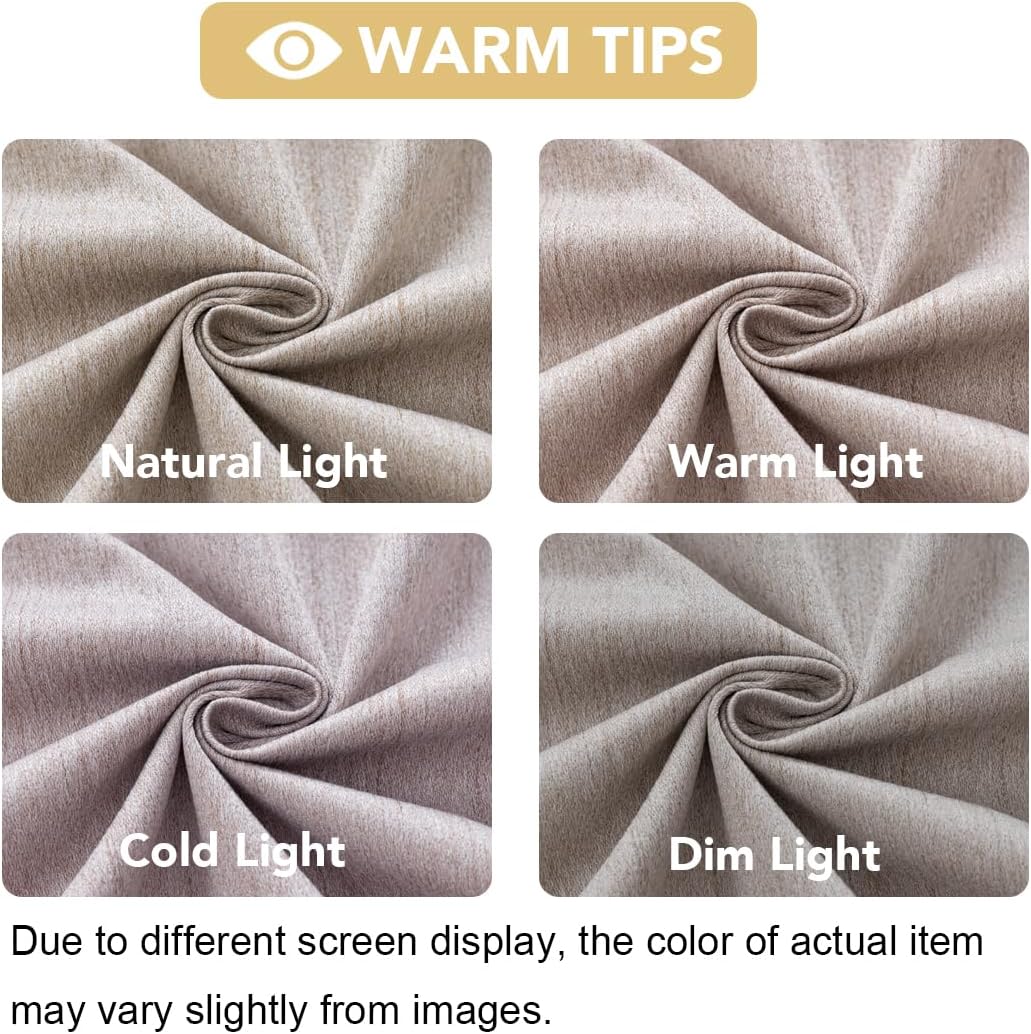 H.VERSAILTEX 100% Blackout Curtains – Back Tab Thermal Insulated Window Drapes, Set of 2