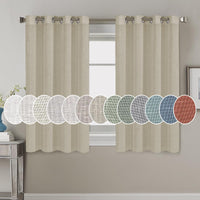 H.VERSAILTEX Elegant Natural Linen Blended Energy Efficient Light Filtering Linen Textured Curtains/Nickel Grommet Window Treatments Panels/Drapes