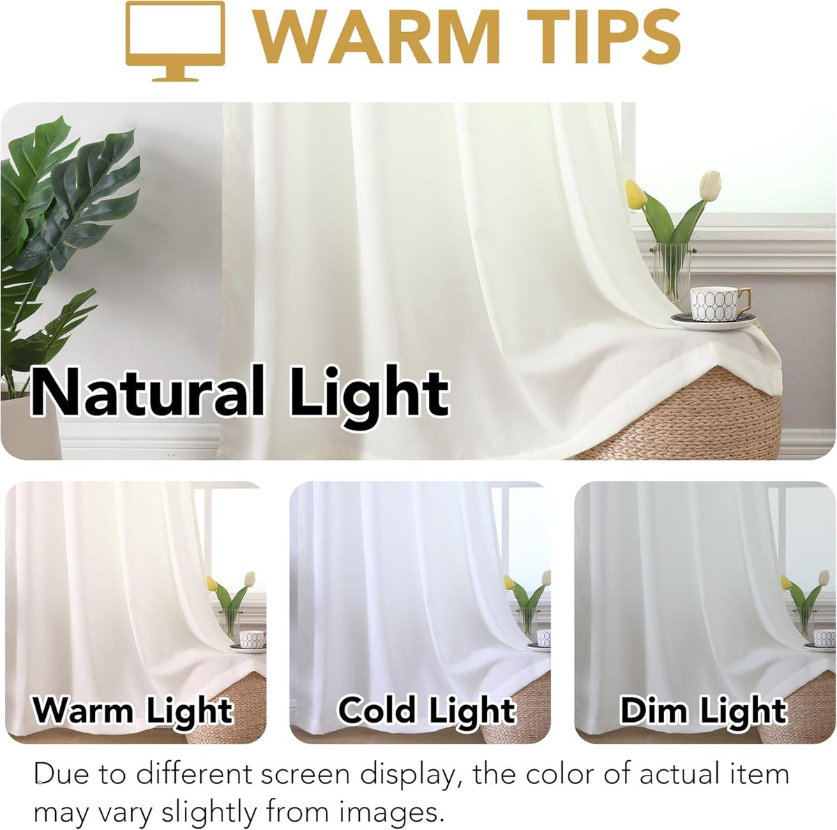 H.VERSAILTEX Sheer Curtains Long Non-See-Through Farmhouse  Privacy Curtains for Living Room Light Filtering Semi Sheer 2 Panels Rod Pocket