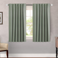 2 pcs H.VERSAILTEX Blackout Curtains Thermal Insulated Window Treatment Panels Room Darkening Blackout Drapes for Living Room Back Tab/Rod Pocket Bedroom Draperies