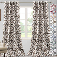 H.VERSAILTEX Blackout Curtains for Bedroom Printed Design 96 Inch Thermal Insulated 2 Panels